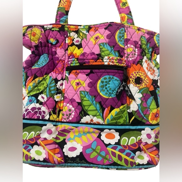 ❤️Vera Bradley Va Va Bloom Quilted Shoulder Bag With Button Snap Closure - Picture 7 of 9